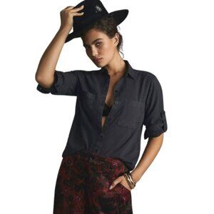 cloth & stone Charcoal Gray Button-Down Shirt